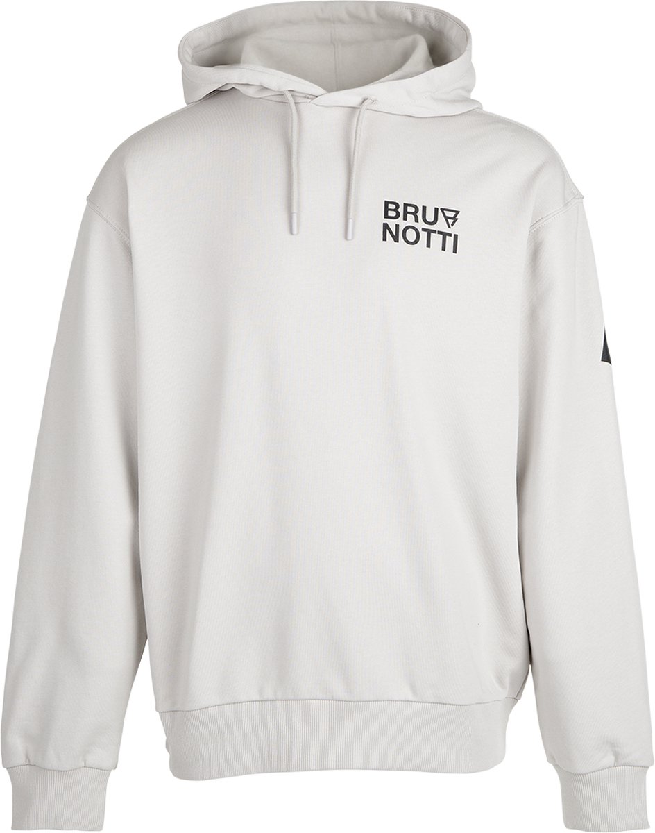 Brunotti - Haral Hoodie Heren - Soft Grey - Sweater met Capuchon - Trui - Relaxed fit - Rib Details - XXXL