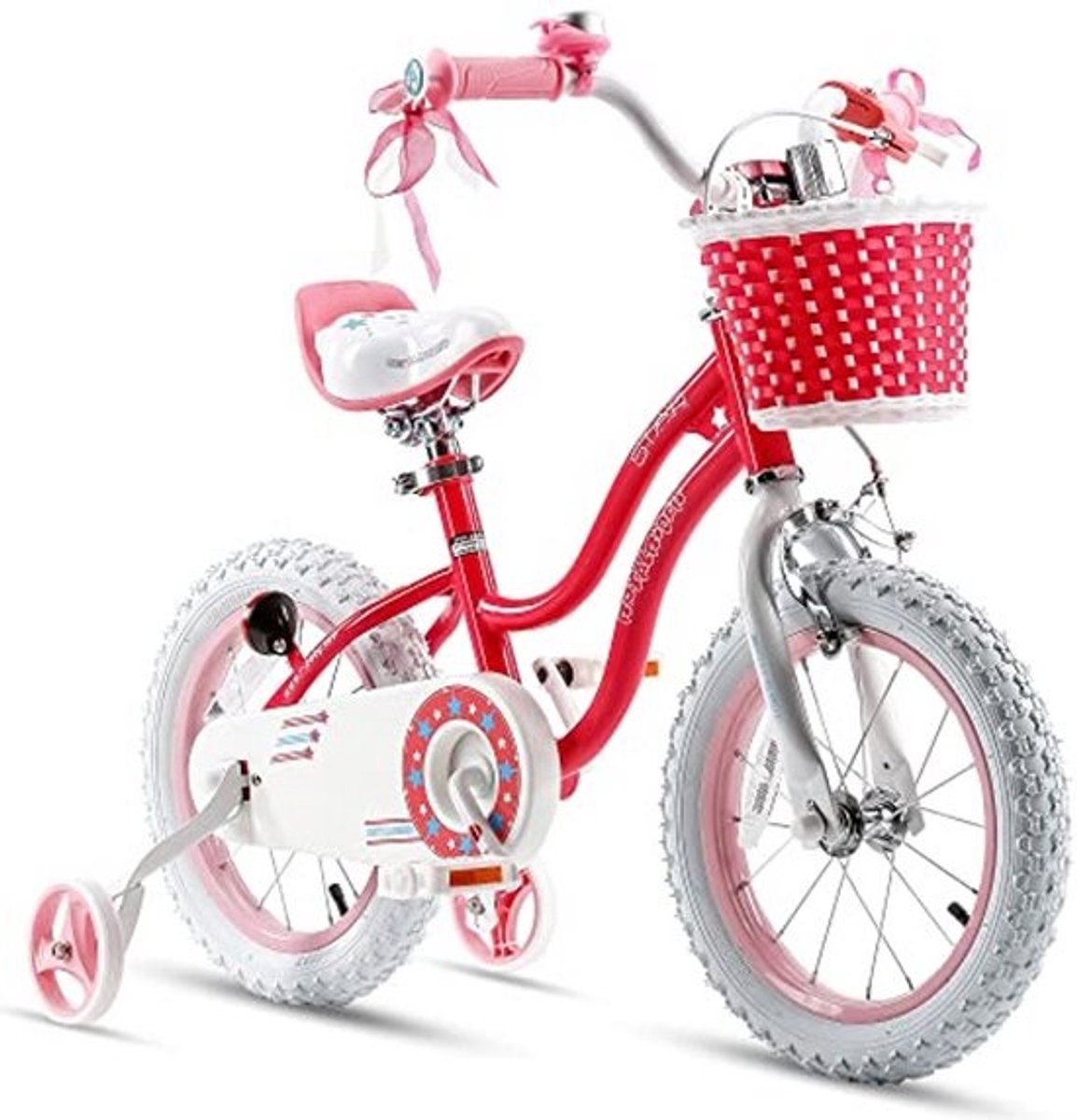 Meisjesfiets 30 cm met Zijwiel - 12 14 16 Inch, Roze of Blauw