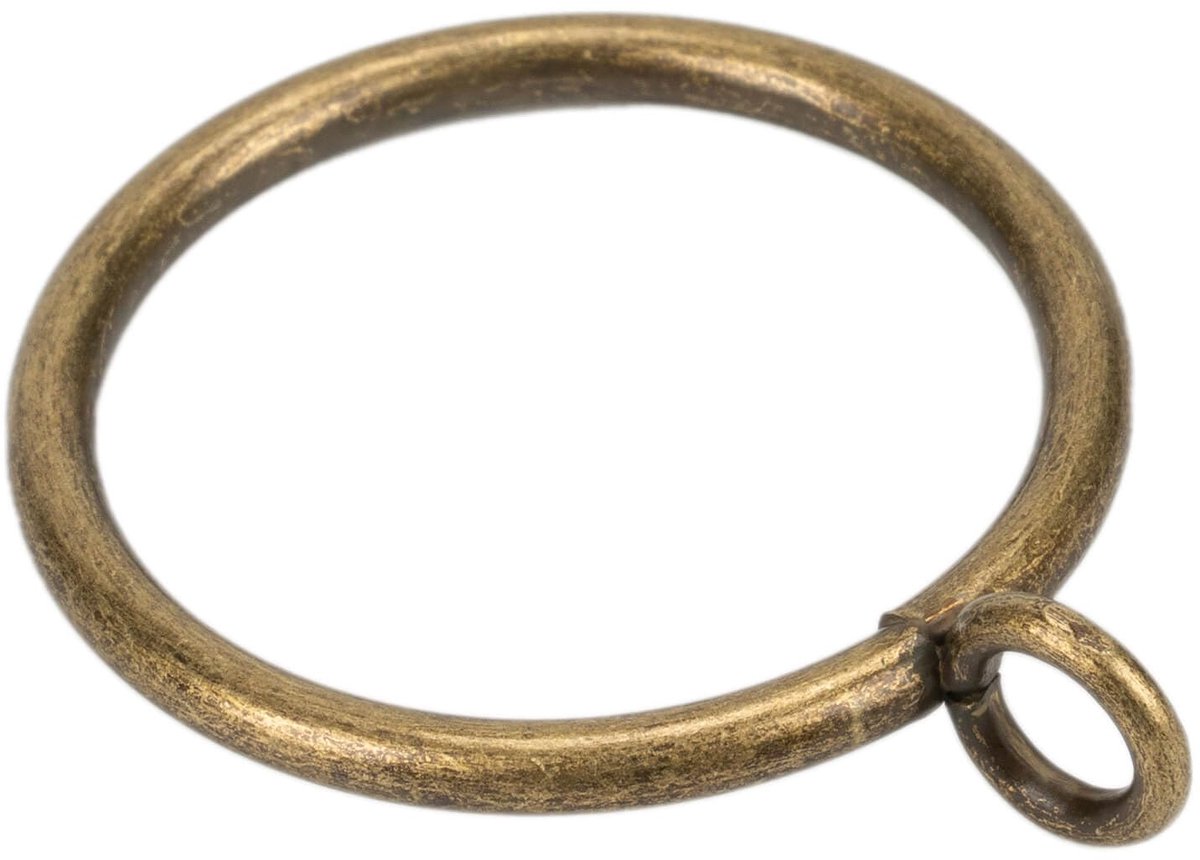 Metalen Gordijnringen - Met oog - Voor gordijnstangen - Brons 50 mm binnendiameter 24 stuks