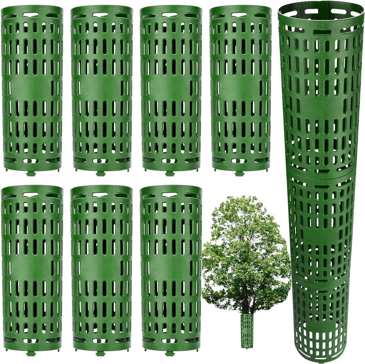 Beschermhoezen - Voor boomstammen - Groen - 7 stuks