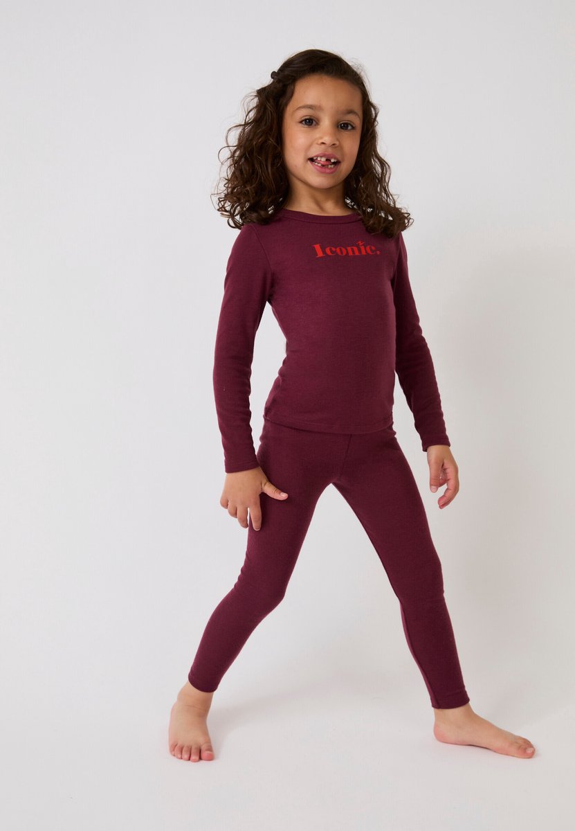 Damart - Fijn geribde legging, mix van Thermolactyl Sensitive - Kinderen - Rood - 4 JAAR