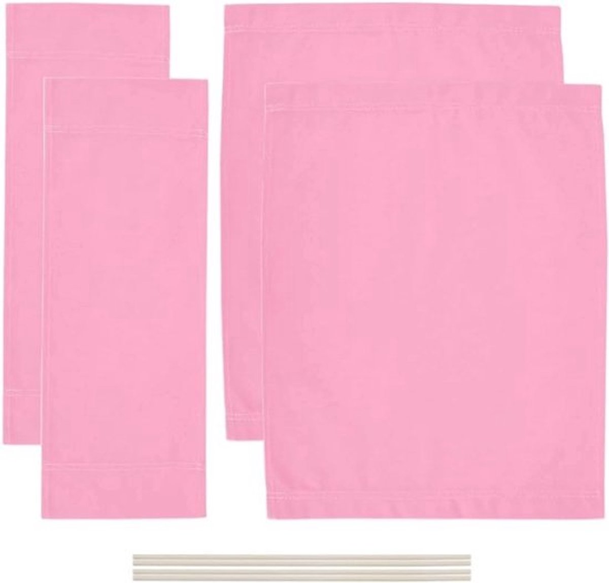 Grote Maat Make-up Stoel Covers - 2 Sets Vervangende Canvas Hoezen voor Regisseursstoelen in Parelroze