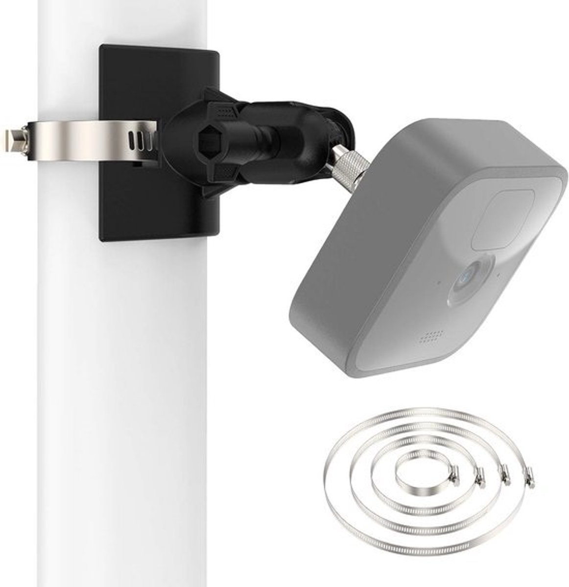 Universele 360° Camera Beugel voor Binnen en Buiten met Verstelbare Buis Klemmen