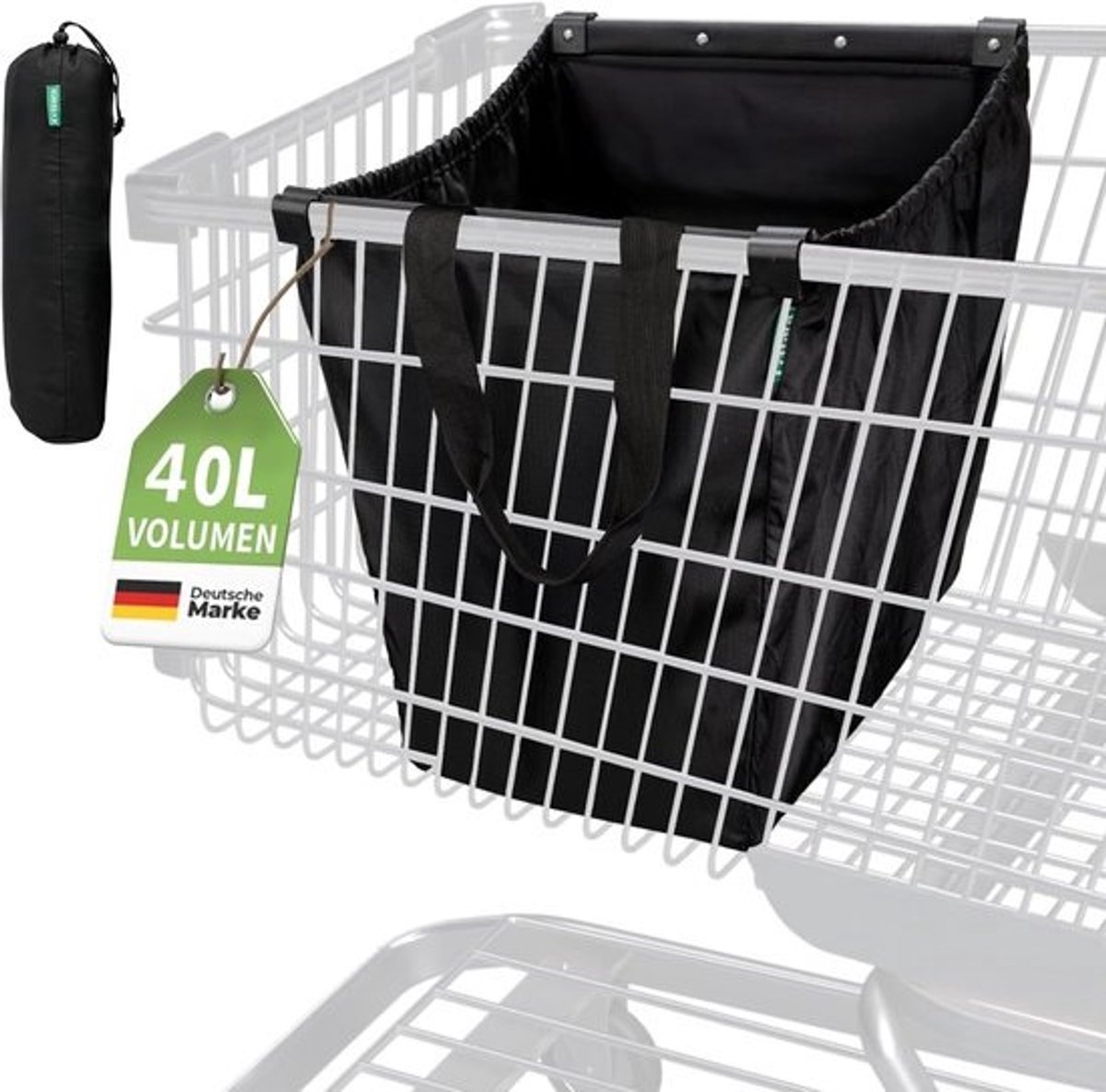 Opvouwbare boodschappentas met koelvak voor winkelwagens - Ideale shopper en koel tas