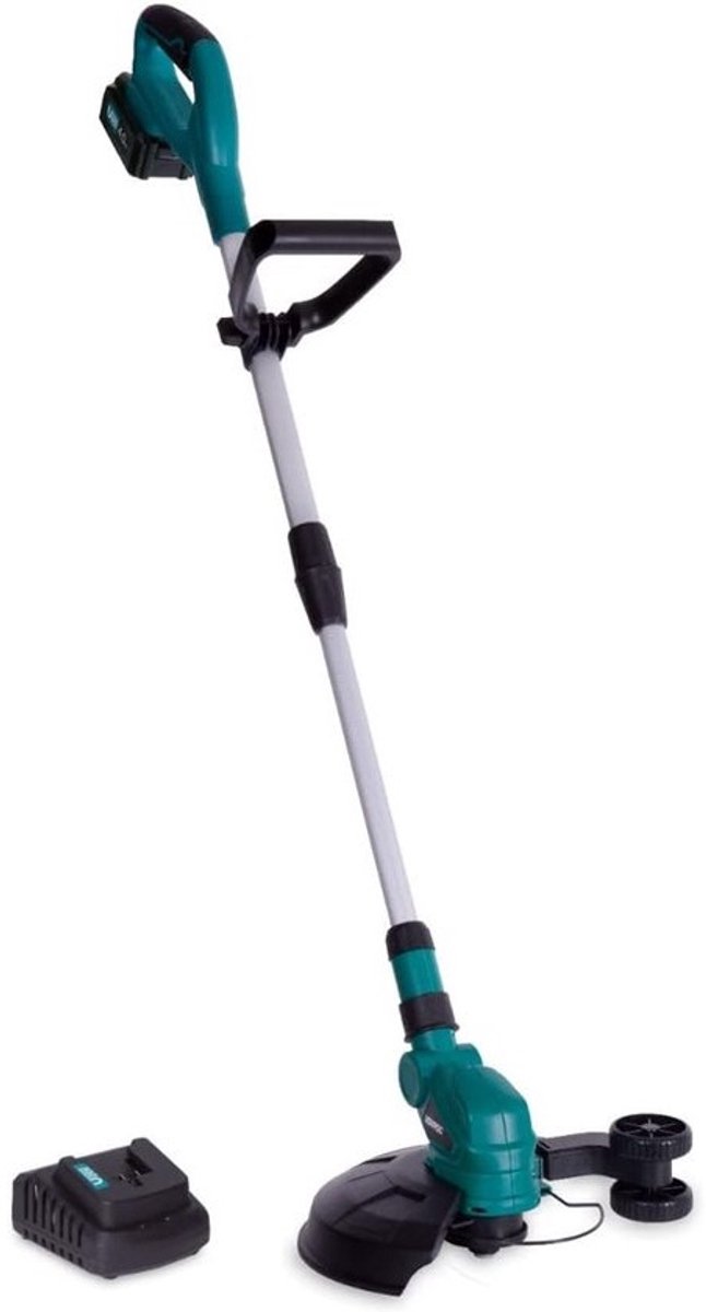 Batterij Trimmer 20V - 250mm Snijdiameter - Dubbele Spoel 2x4m - Telescopische Steel - Incl. 4.0Ah Accu & Lader