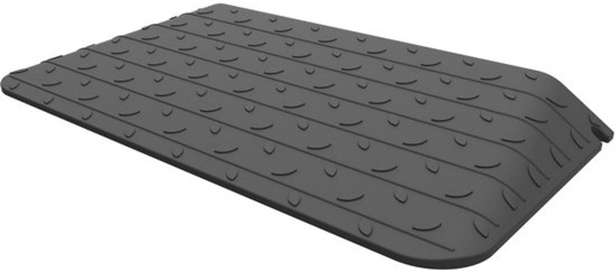 Rubberen Drempelhulp voor Stoepranden en Drempels - Zwart (90x46x7,5 cm)