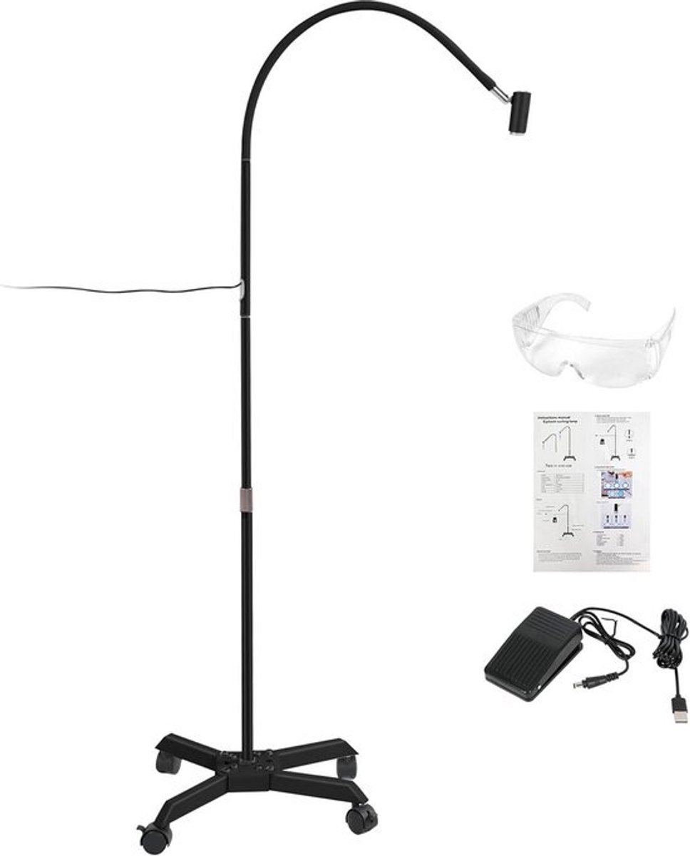 Professionele UV Lamp voor Wimpers en Gellak - Flexibele Zwanenhals & Voetschakelaar