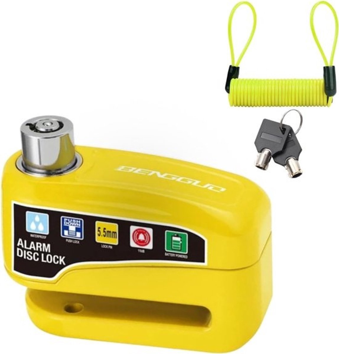 Remschijfslot - Motorbeveiliging - Diefstal Voorkomen - Compact Ontwerp - 19 cm - Zwart