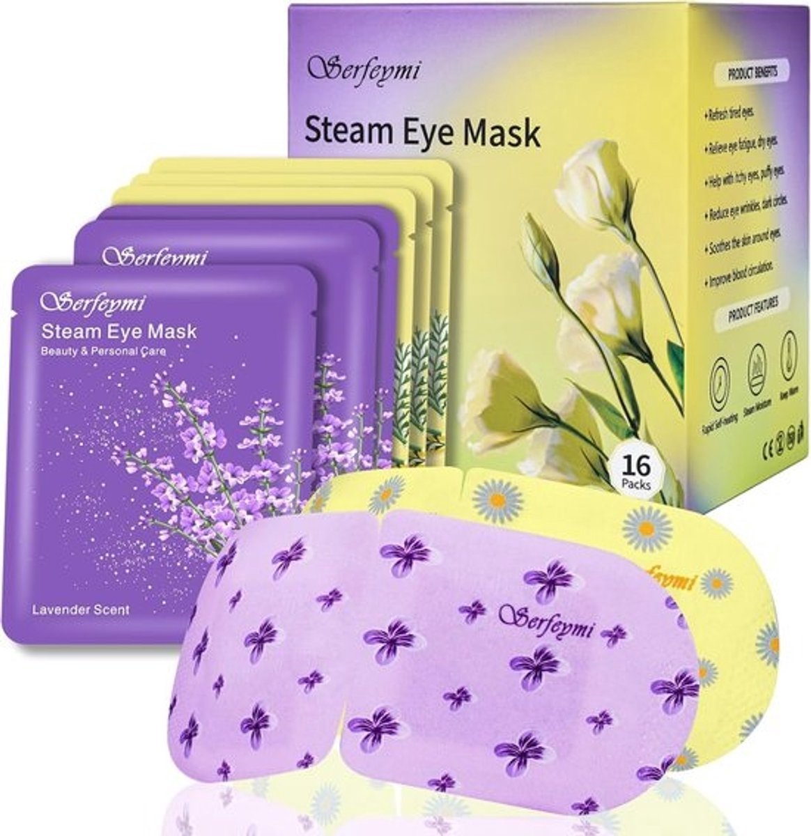 16 stuks stoomoogmaskers - slaapmasker - warm oogmasker - zelfverwarmend oogmasker - oogmasker voor huidverzorging - wegwerp verwarmd oogmasker voor geschenken