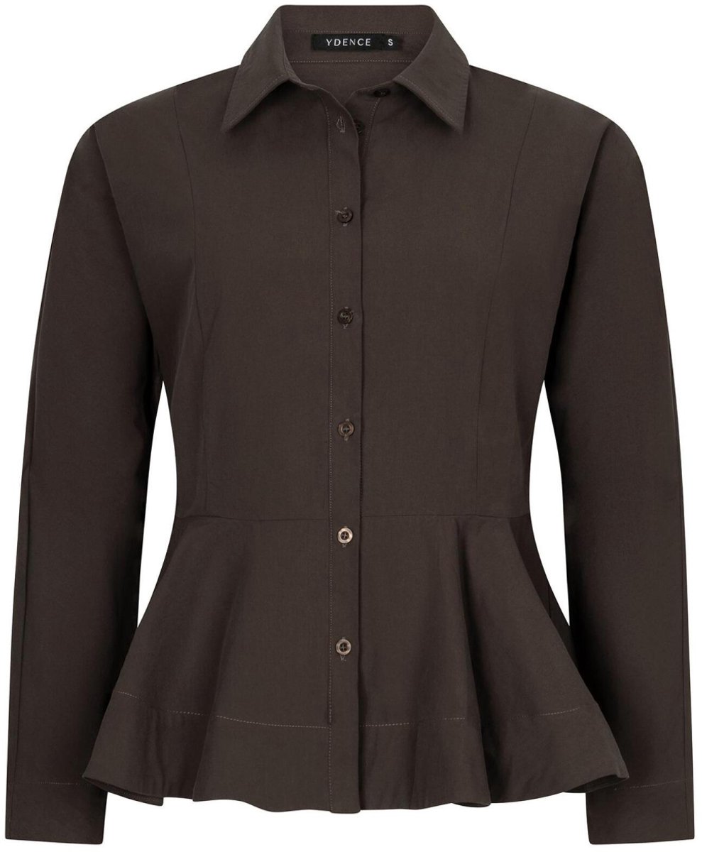 Ydence Blouse Blouse Ilona Fs2614 Dark Brown Dames Maat - S