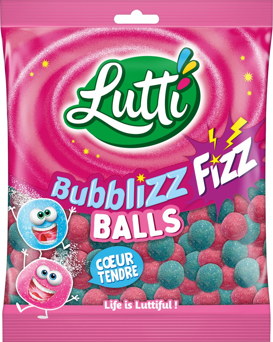 Lutti Bubblizz Balls Fizz Papillote 2kg