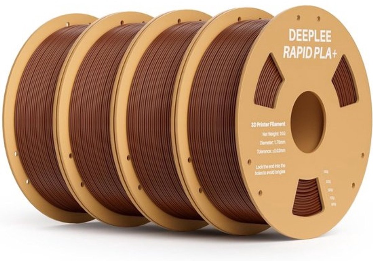 3D Printer Filament - PLA Plus Materiaal - Snel Printen - Maatnauwkeurigheid 0.02mm - 1.75mm 4kg - Bruin