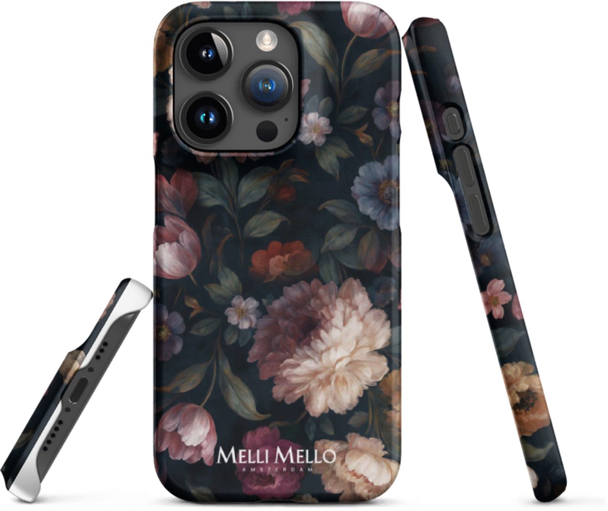 Melli Mello Telefoonhoesje Noir Bloom (Hard Case) - Apple iPhone 15 Pro