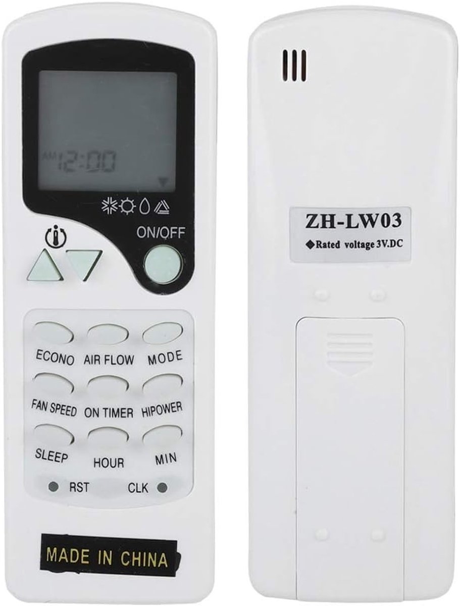Vervangende afstandsbediening voor airconditioner, geschikt voor ZH-LW03 en ZH/LW-03 modellen, ideaal voor thuisgebruik en energie-efficiëntie