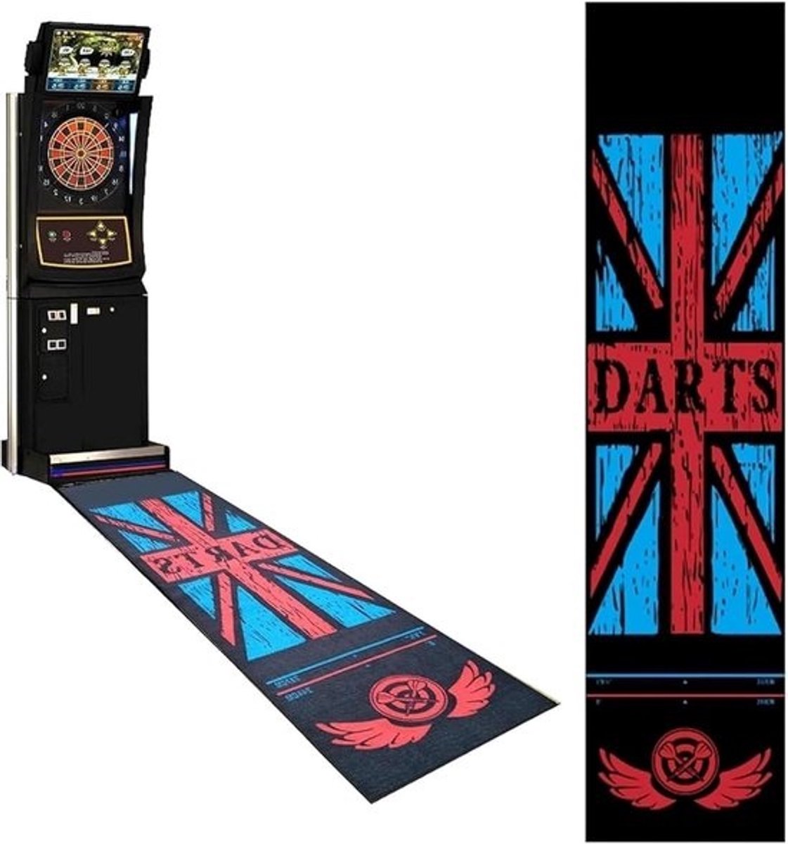 Dartmat met werplijn - Darttapijt vloer - Oefenen dartvaardigheden - Antislip schokabsorberend - 295x70cm - Meerdere kleuren