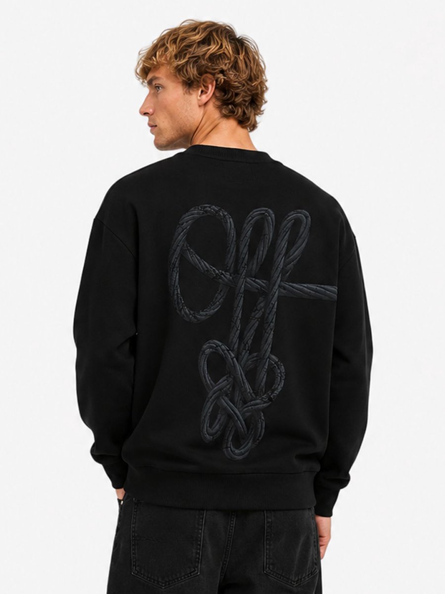 Rope flow crewneck