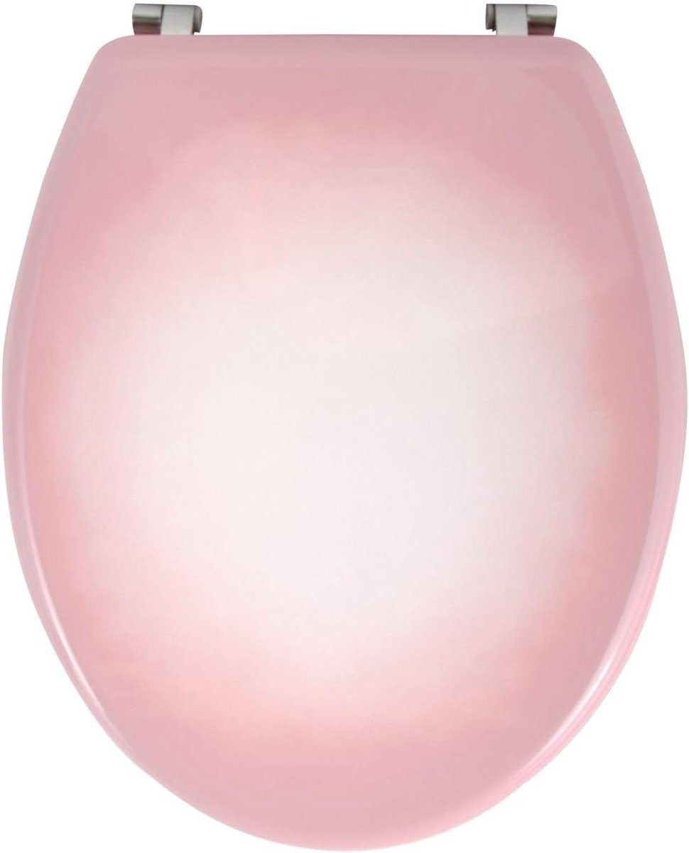 WC-bril - Toiletdeksel - Badkamer Decoratie - Roestvrijstalen scharnieren - MDF - Roze