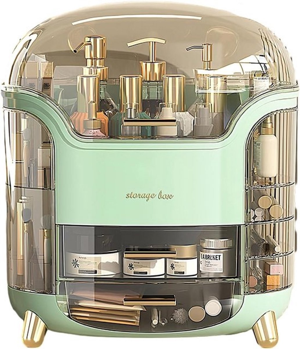 Make-up organizer met deksel en laden - Ruimte besparend opbergsystem voor cosmetica