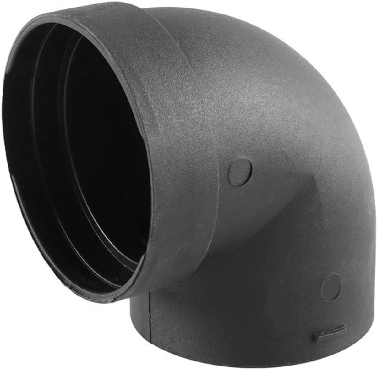 Luchtafvoerkanaal 90 graden - Luchtleiding connector - Verwarming monteren - 360 graden draaibaar - 75 mm - Zwart