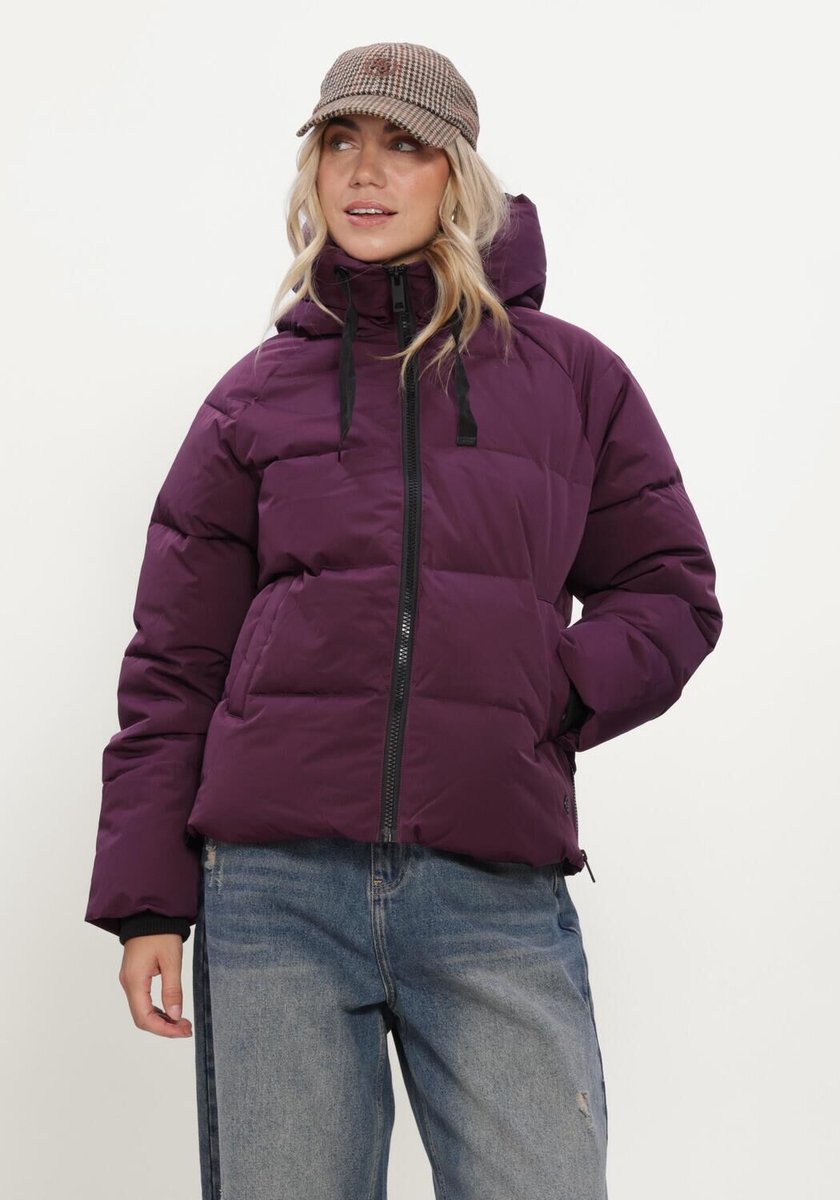 MSCH Copenhagen Mschpavinaria Short Jacket Jassen Dames - Winterjas - Plum - Maat L/XL