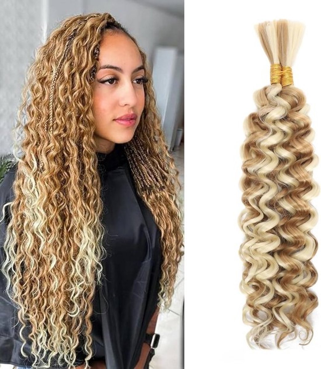 Water Golf Krul Vlechten Haar Synthetisch 40cm Voor Boho Vlechten