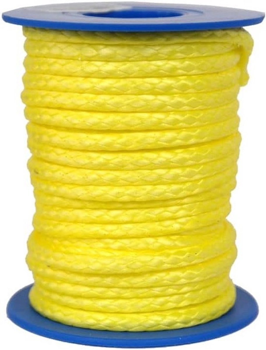 Gevlochten Dyneema Touw 4mm Geel Hoge Sterkte Laag Gewicht