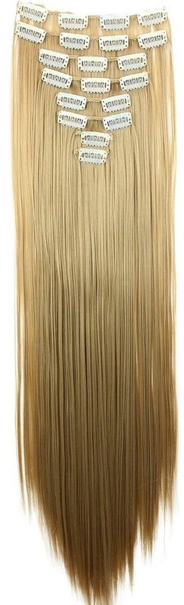 7-Delige Clip-In Haarverlenging Set 60cm Glad Synthetisch Haar