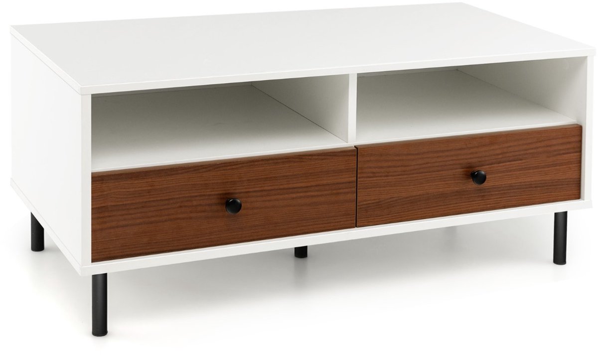 SureDeal® - Salontafel - Huiskamer - Veel Opslagruimte - Bureau - Hout - 95x48x45 cm - Bijzettafel - Consoletafel