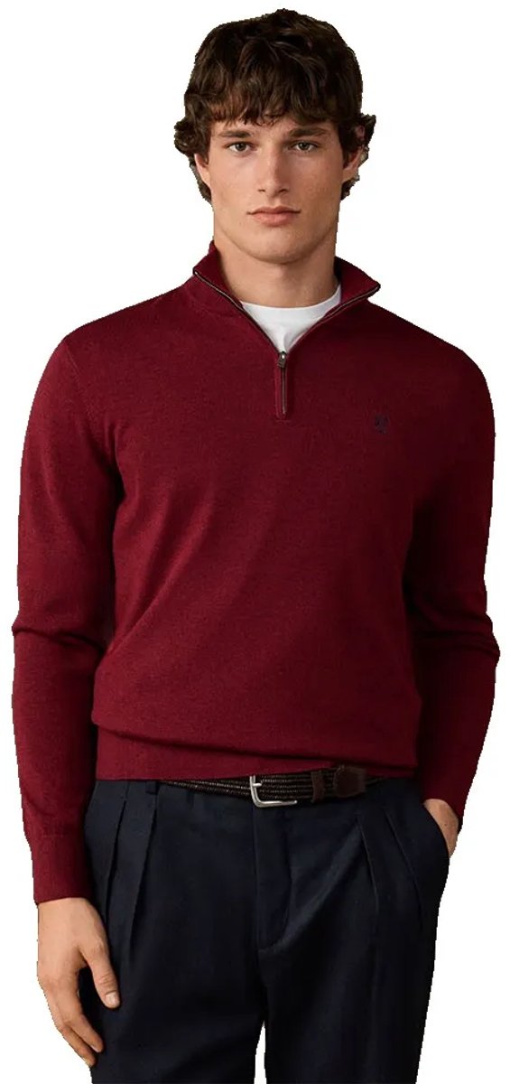 Hackett Hm7000315 Half Rits Trui Rood 2XL Man