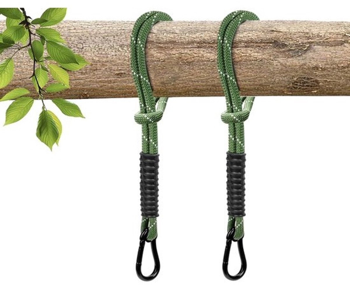 2-delige schommelbevestiging set voor hangmat en hangstoel, 53 cm, ophangset met karabijnhaak voor buitengebruik