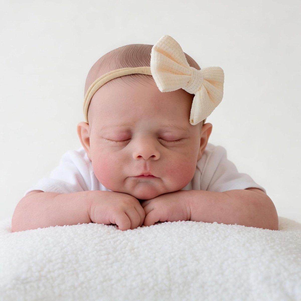 Reborn Baby Pop - Levensechte Pop - Kind Ontwikkeling - Handgemaakt Detail - 51 cm - Naturel