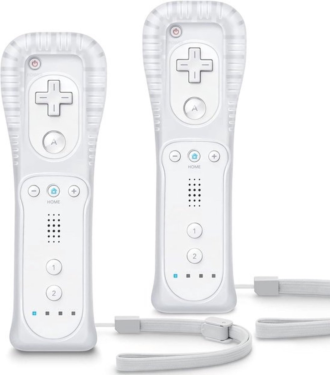 Wii-controller 2-pack met silicone hoes en polsband voor optimale bewegingsdetectie