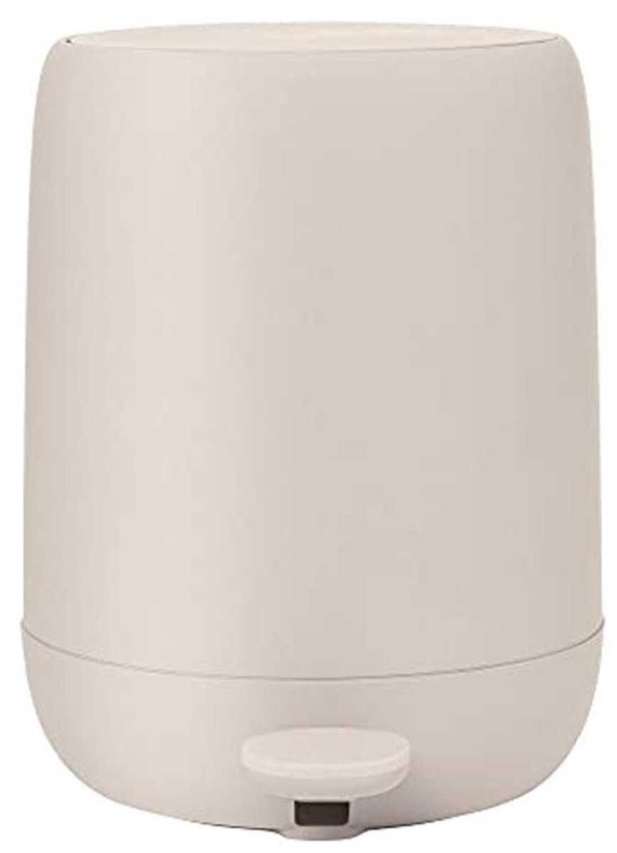Pedaalemmer van kunststof/siliconen - Moonbeam, 5L - Soft-close Deksel & Uitneembare Emmer - Badkameraccessoire