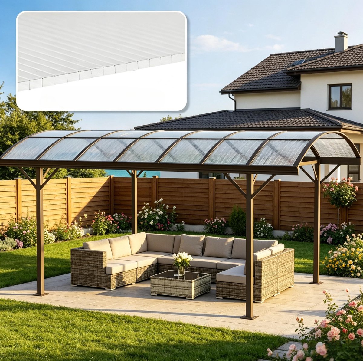 Kasonderdeel – Transparante Dubbelstegplaten 120 x 60 cm 4 mm – Polycarbonaat – Voor UV-Bescherming En Warmte-Isolatie – 10 Stuks