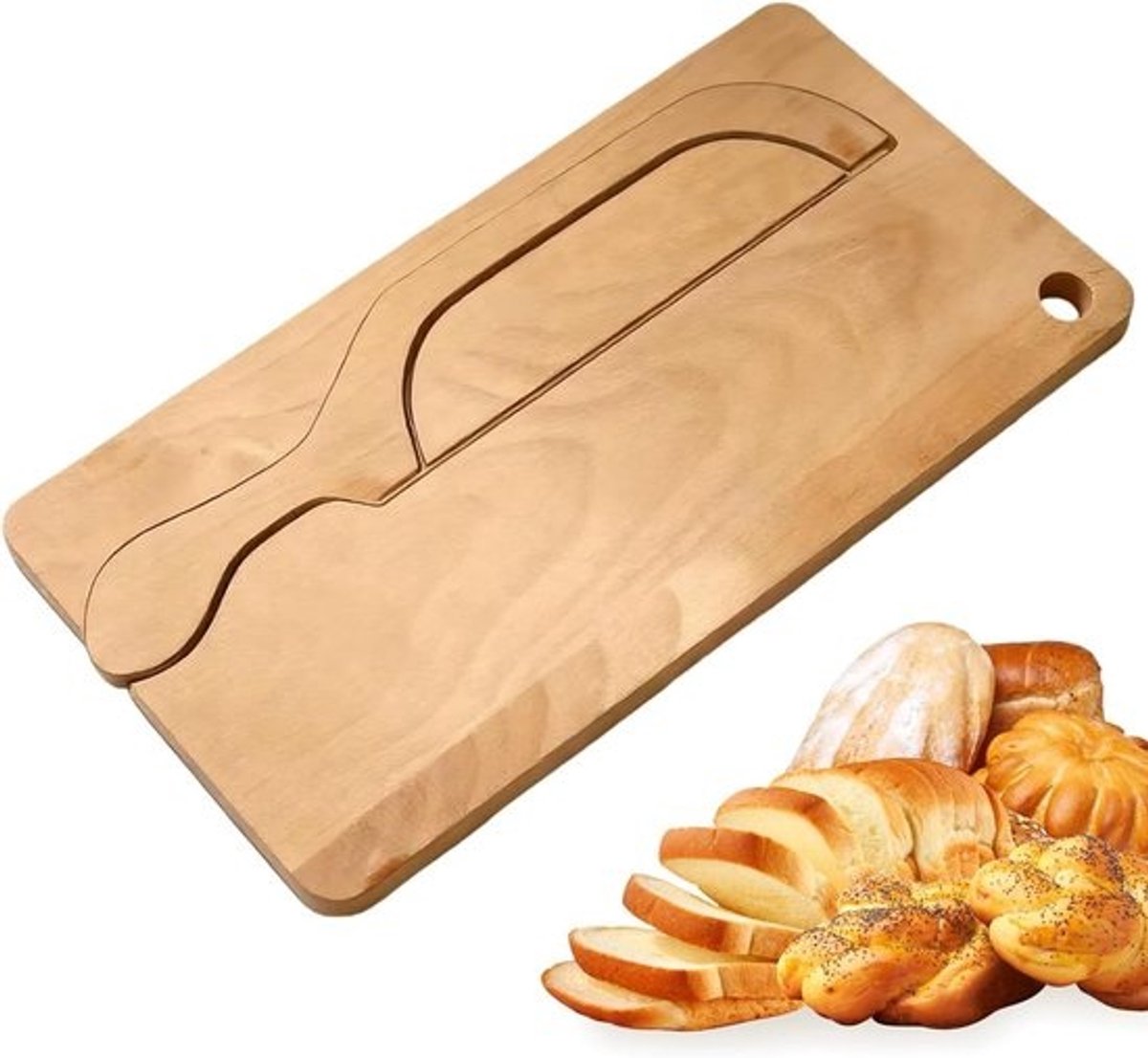 Broodsnijder - Broodsnijapparaat Snijplank - Thuisbakken Vereenvoudigen - Roestvrijstalen Serratiesnijder - 45 Centimeter Lengte - Niet gespecificeerd