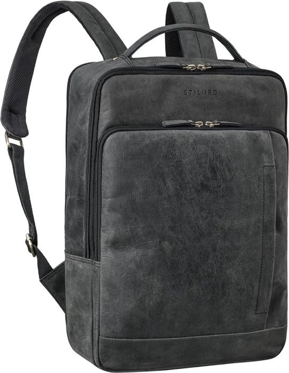 Leren Rugzak Groot Laptop 15.6-16 Inch Vintage Schooltas Mannen Vrouwen