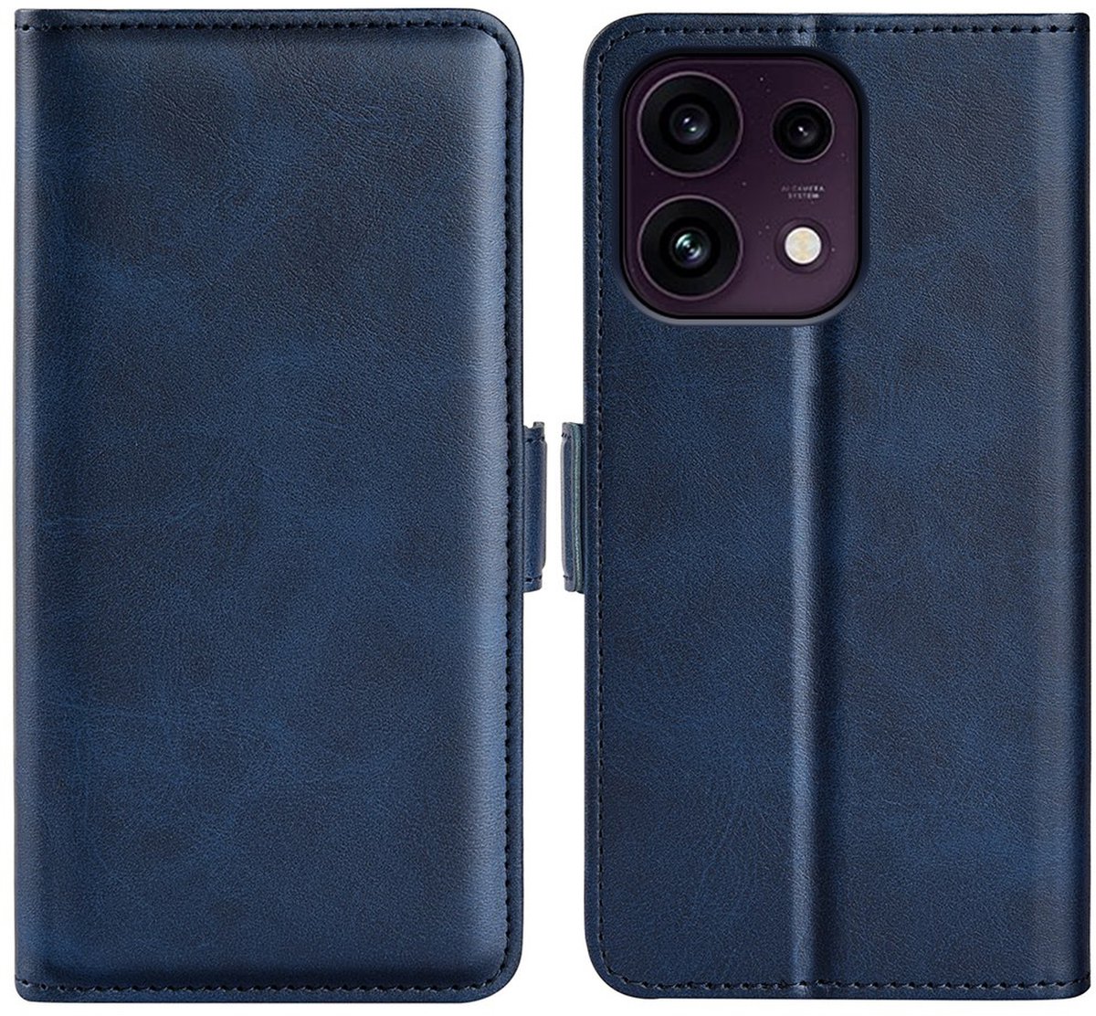 MobyDefend Hoesje - Geschikt voor Oppo Reno16 F/FS - Luxe Wallet Book Case (Sluiting Zijkant) - Blauw