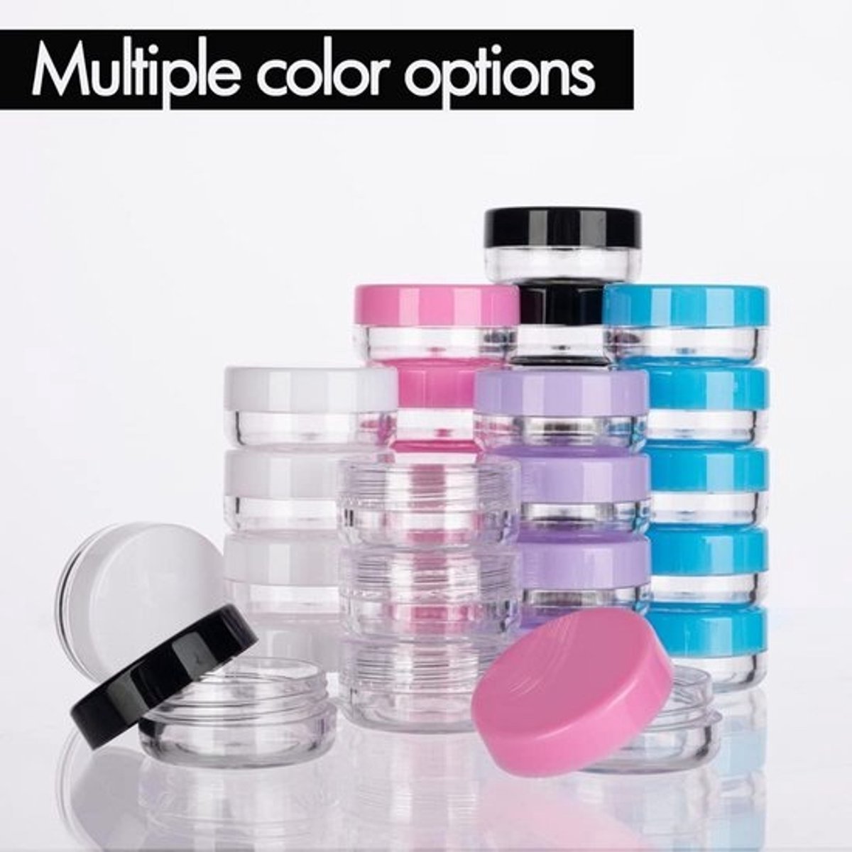 200 Stuks Kleine Sample Potjes (3 Gram) met Deksel - Navulbare Mini Cosmetica Containers voor Make-up & Balsem