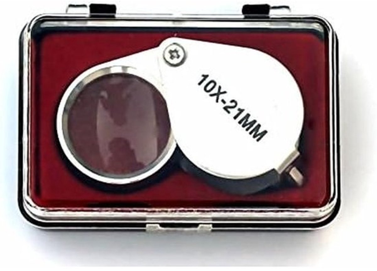 Diamant Loep 10x Vergroting - Inklapbare Juweliers Vergrootglas 21mm
