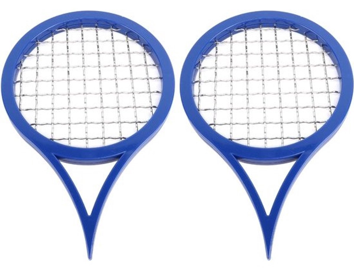 Krullen Kam - Draaiende Borstel - Haar Styling - Tennisracket Ontwerp - 20 x 20 x 3 cm - Blauw