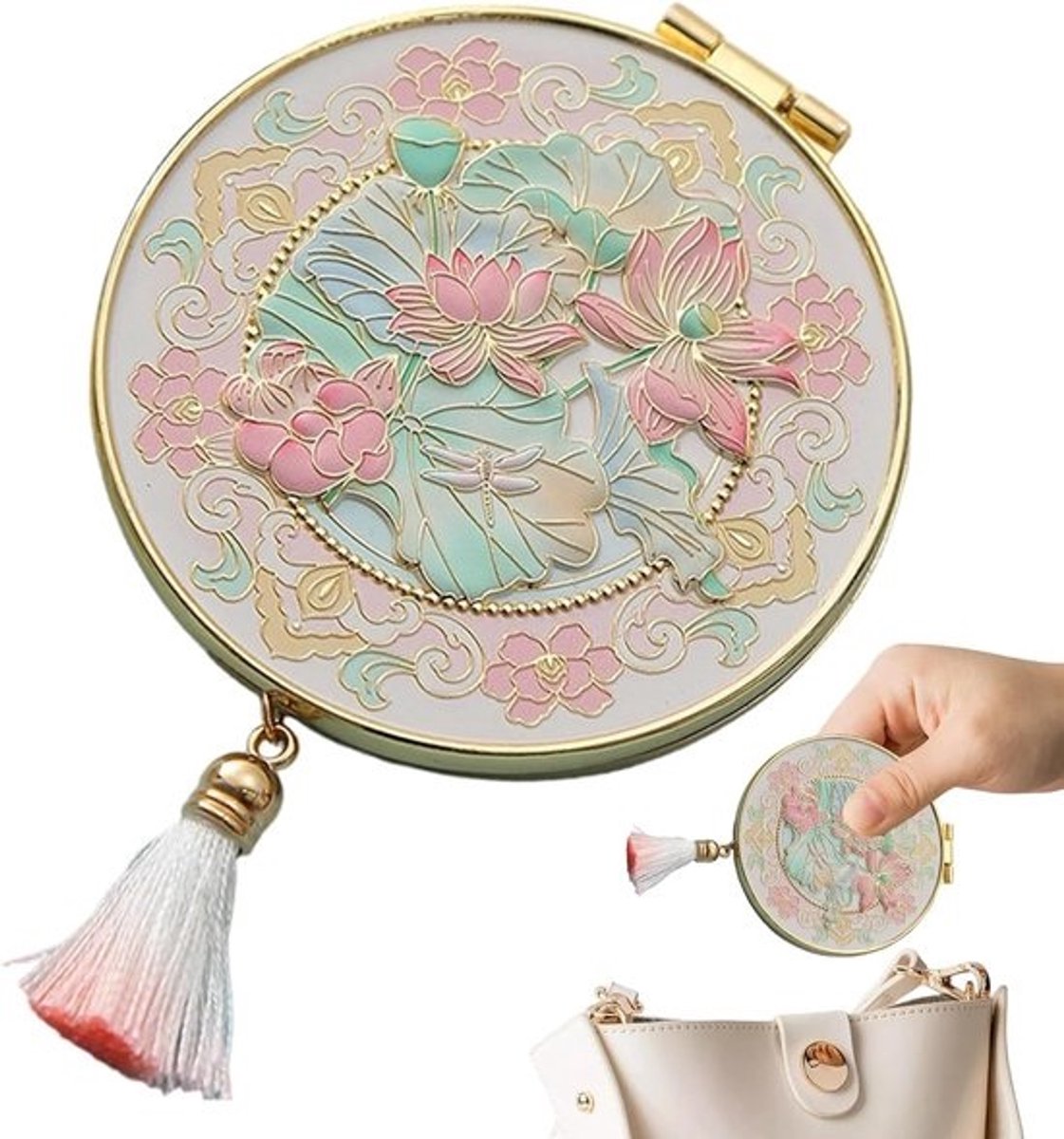 Compacte Spiegel - Handige Accessoires - Make-up Aanbrengen - Opvouwbaar Ontwerp - 19 x 13 cm