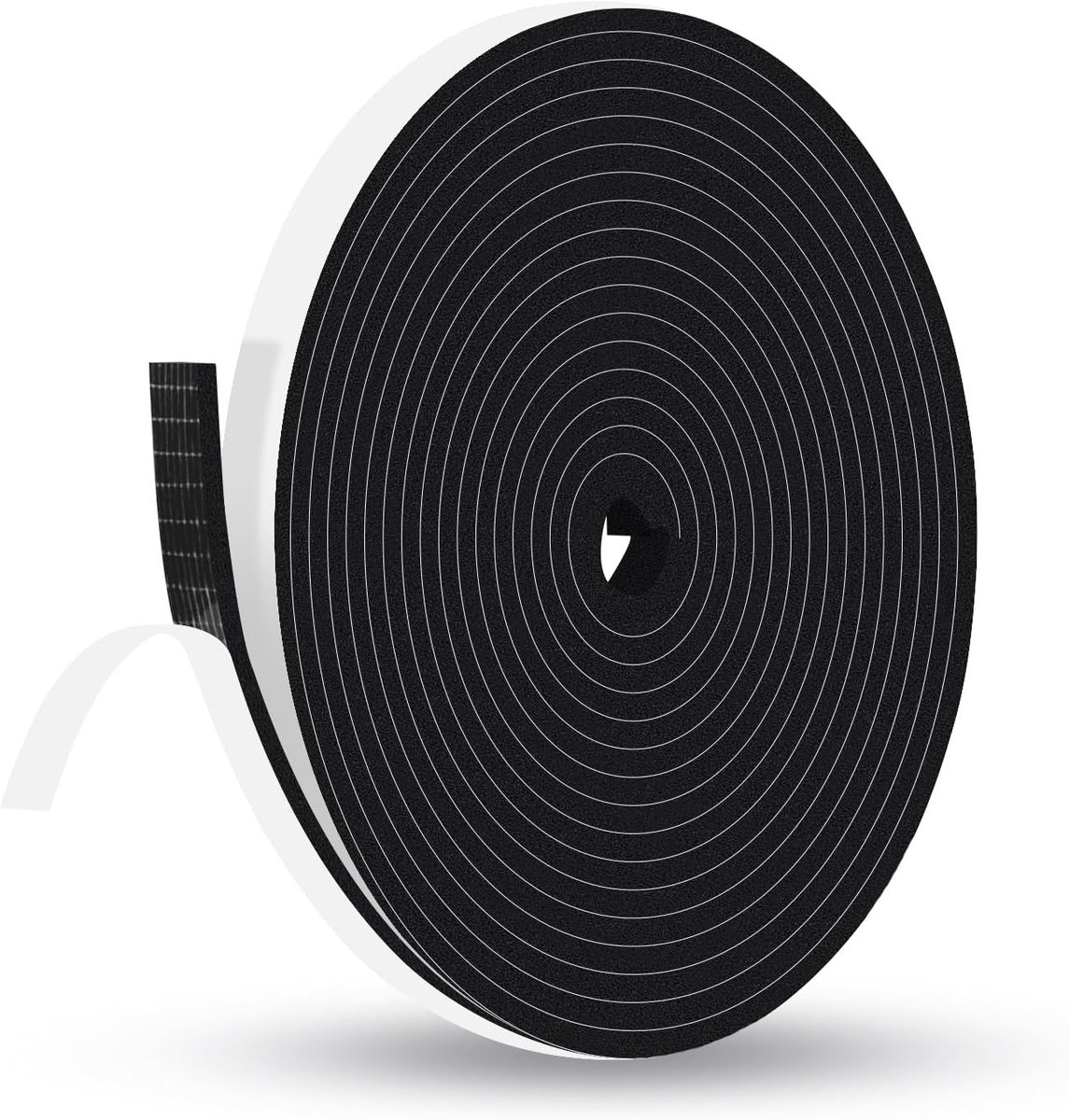 SnelShoppen - Hoge Dichtheid Foam Tape 9mm x 3mm, Zelfklevende Weerstrip Seal, Isolatie voor Ramen en Deuren, Dichtingsband voor Geluidsdemping en Sch