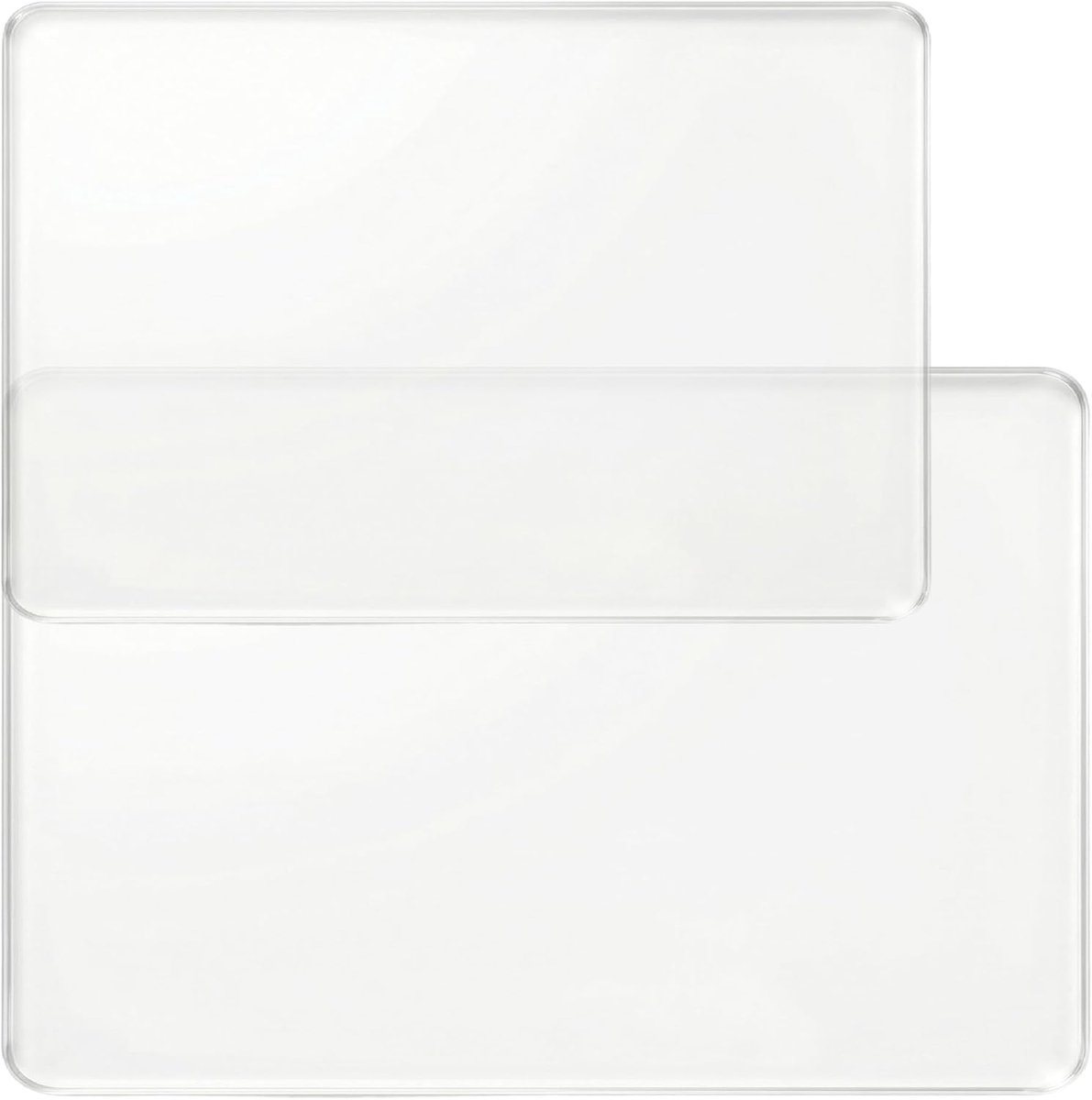 SnelShoppen - Transparante Siliconen Mat - 2 Stuks Silicone Onderleggers - Grote Werkbladbescherming voor Keuken - Waterdichte Antislip Bureau Pad voo