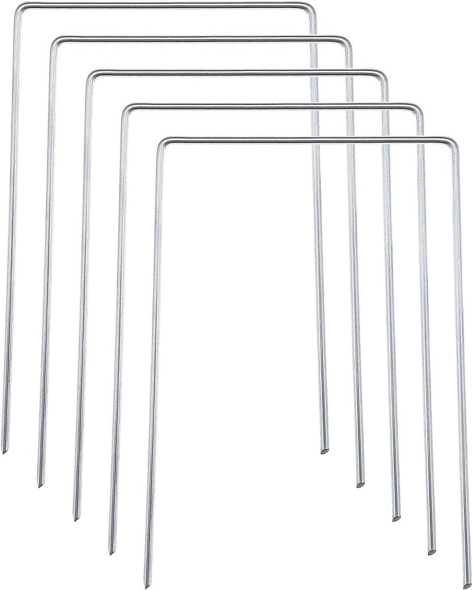 SnelShoppen - 50 Stuks Peat U-Pin Metalen Gegalvaniseerde Haringen voor Kunstgras, Tuin, Landschapsprojecten - Duurzaam, Herbruikbaar, 15 cm