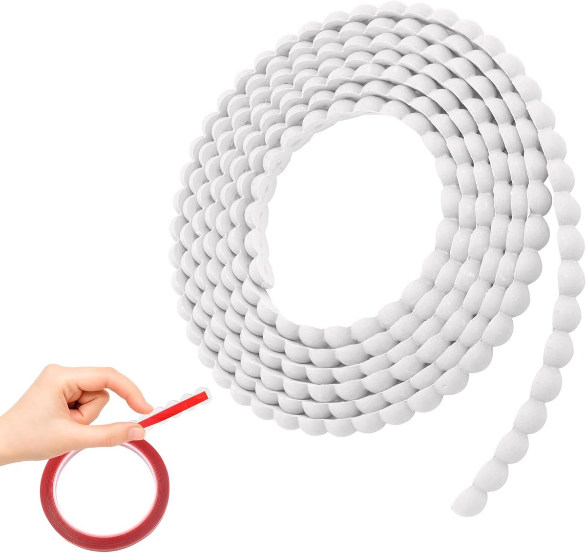 Flexibele Plaklijst voor Badkamerspiegel - 9,8 ft Decoratieve Wandstrip voor Spiegelrand en Keukenachterwand - Makkelijk te Installeren en Aanpasbaar (Wit)