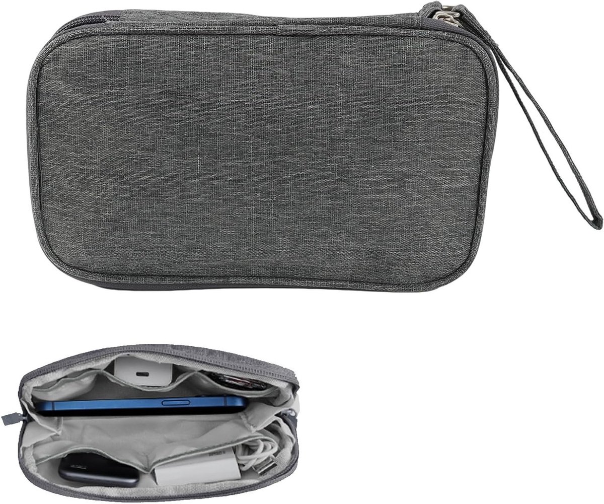 Draagbare Kabel Organizer - Ruime Tech Pouch voor Reizen met Opladers, Powerbank en Mobiele Apparaten - Duurzaam en Praktisch Accessoire voor EDC