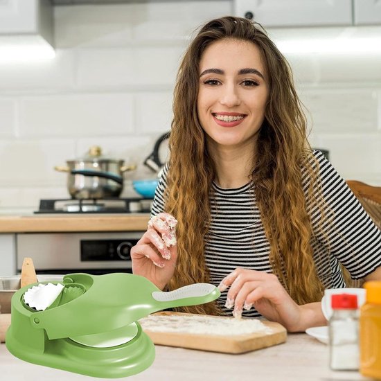 2 in 1 Dumpling Machine voor het Maken van Dumplings, Ideaal voor Keuken, Restaurant en School, Eenvoudig en Efficiënt Dumpling Mould Systeem — afbeelding 3