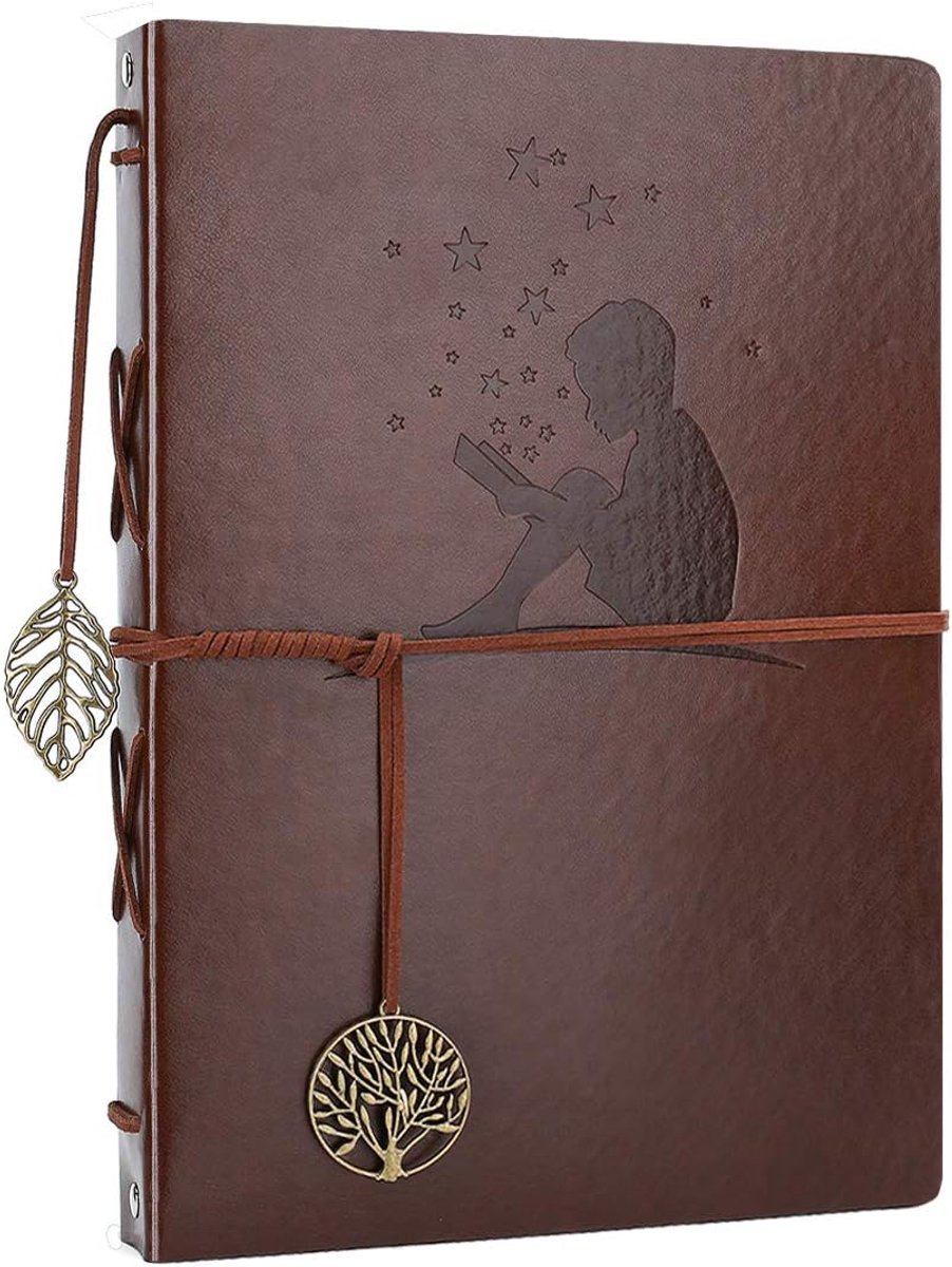 SnelShoppen - DIY Fotoalbum Zwart met Bladzijden voor Plakken - Vintage Leren Scrapbook Album met 30 Vellen - Trouwen, Kerst, Verjaardag, Jubileum