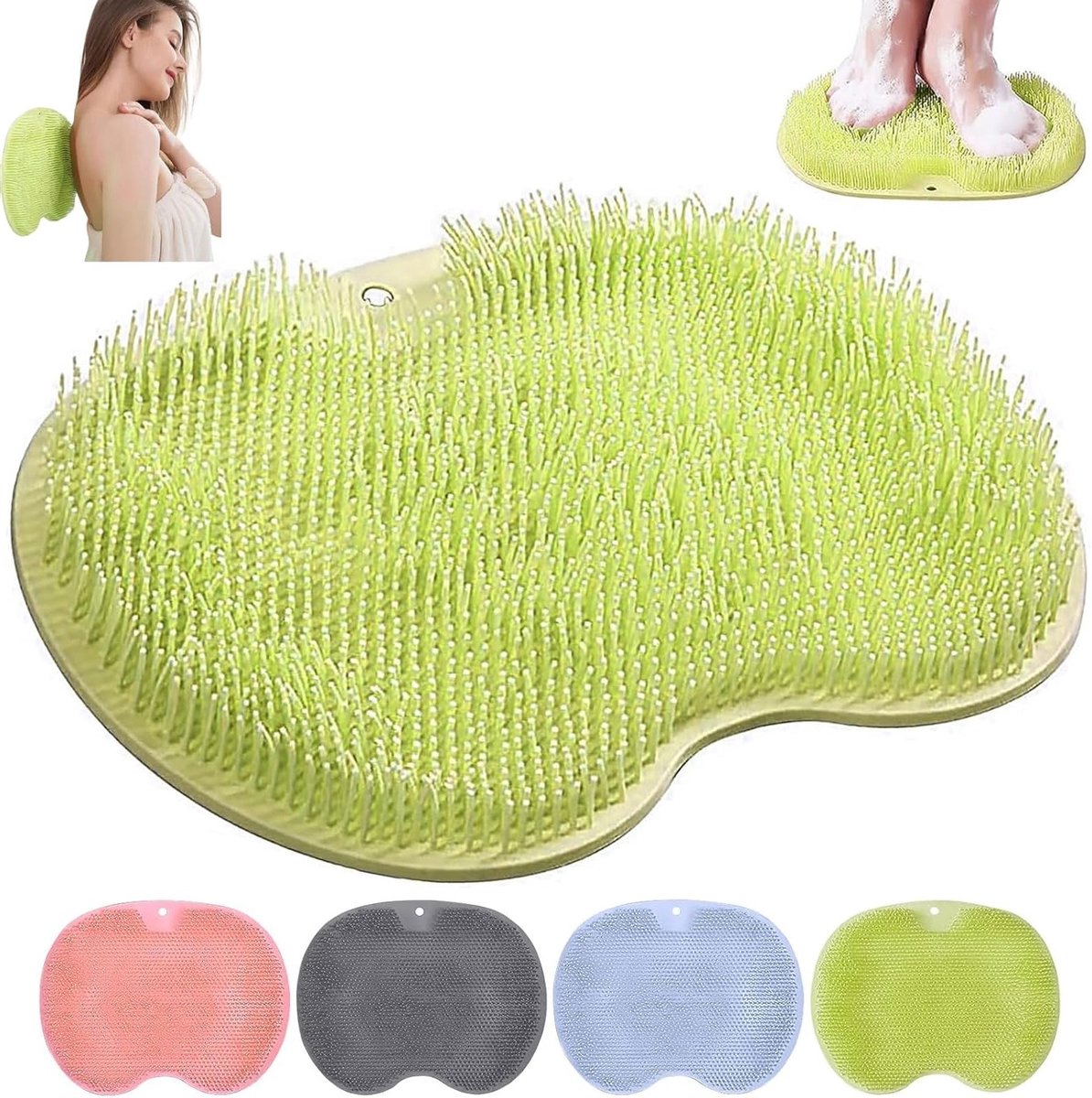 Non-slip Siliconen Massagepad voor Voeten - Handmatige Scrubber en Douche Massager voor een Verfrissende Voetverzorging, Ideaal voor Thuisgebruik en Ontspanning