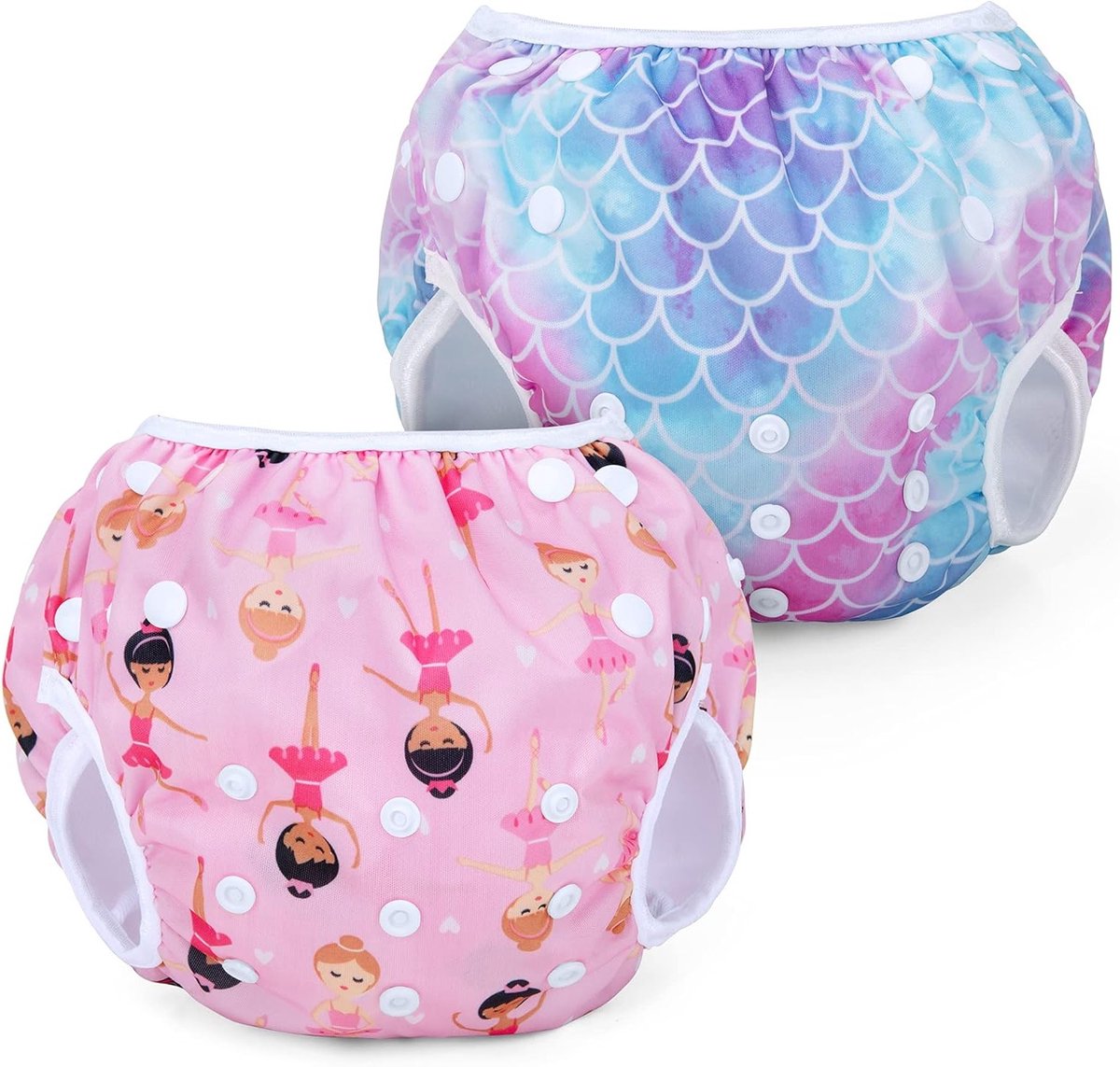 Herbruikbare zwemluiers voor baby's en peuters (2-pack), verstelbare en wasbare zwemluiers voor jongens en meisjes, ideaal voor zwemmen en strandactiviteiten